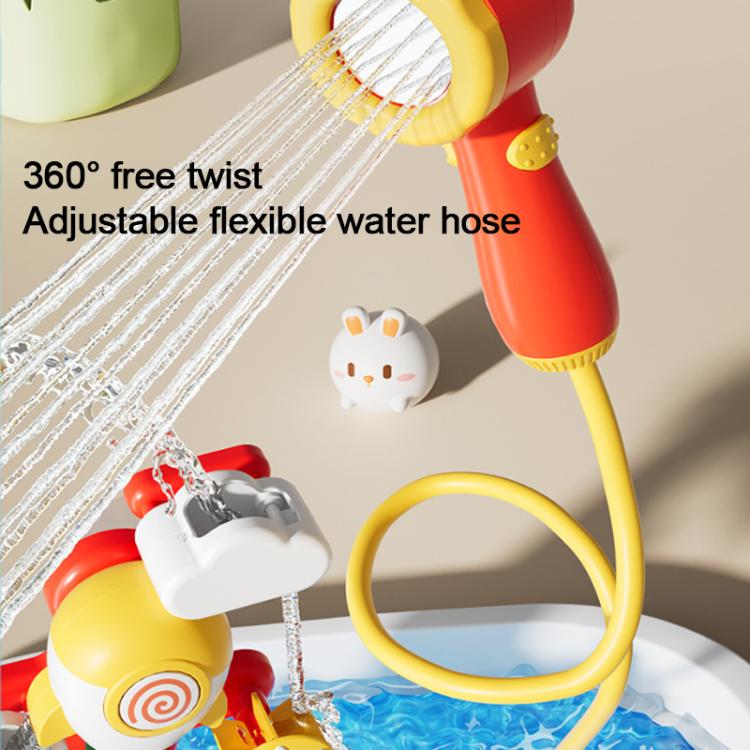 Baby Bath Water Play Shower Duck Interactive Toy Set, Version:Manual Version without Sprinkler