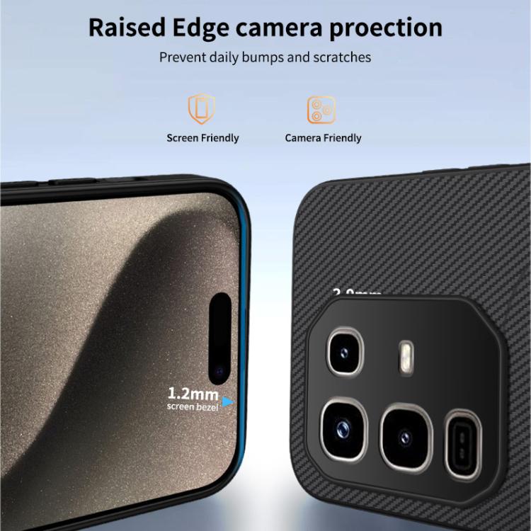 For Infinix Note 50 / 50 Pro 4G WANLONFENG TQ Series Magnetic Carbon Fiber Texture PC Hybrid TPU Phone Case