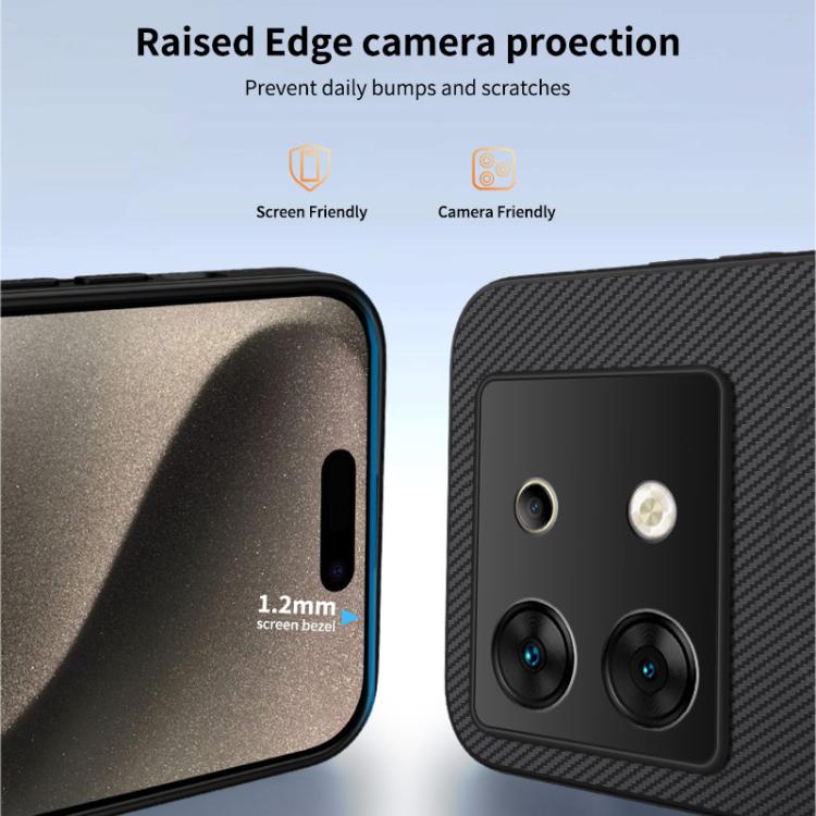 For Infinix Zero 30 5G WANLONFENG TQ Series Magnetic Carbon Fiber Texture PC Hybrid TPU Phone Case