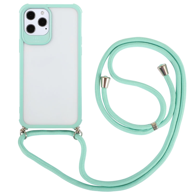 For iPhone 12 mini Macaron Color Phone Case with Lanyard