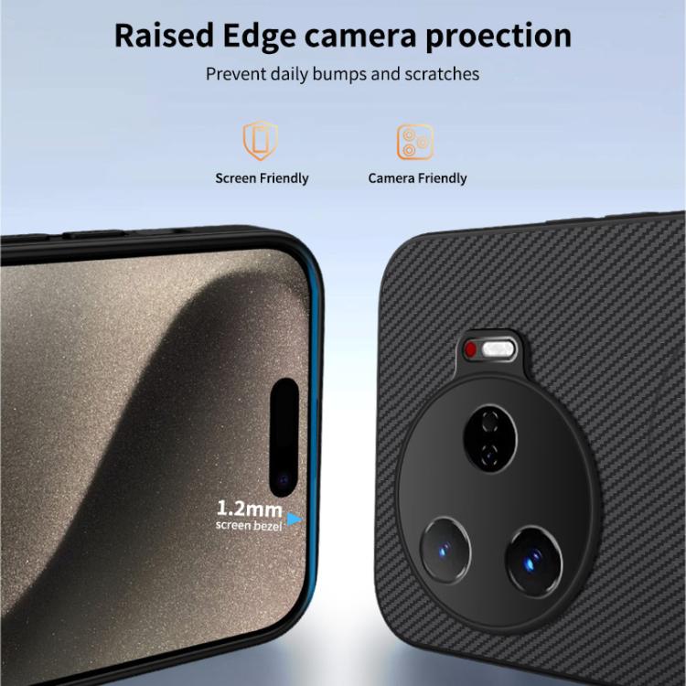 For Tecno Camon 30 Pro 5G WANLONFENG TQ Series Magnetic Carbon Fiber Texture PC Hybrid TPU Phone Case