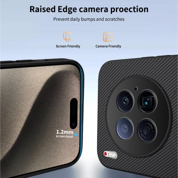For Tecno Camon 40 Premier 5G WANLONFENG TQ Series Magnetic Carbon Fiber Texture PC Hybrid TPU Phone Case