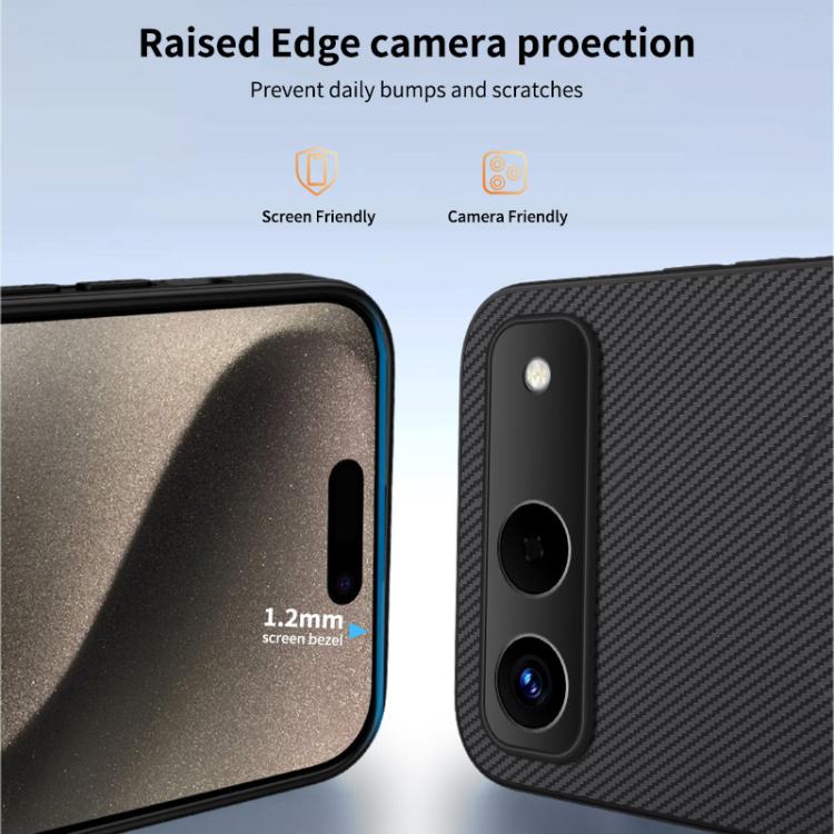 For Tecno Spark 40 5G / Hot 60i 5G WANLONFENG TQ Series Magnetic Carbon Fiber Texture PC Hybrid TPU Phone Case