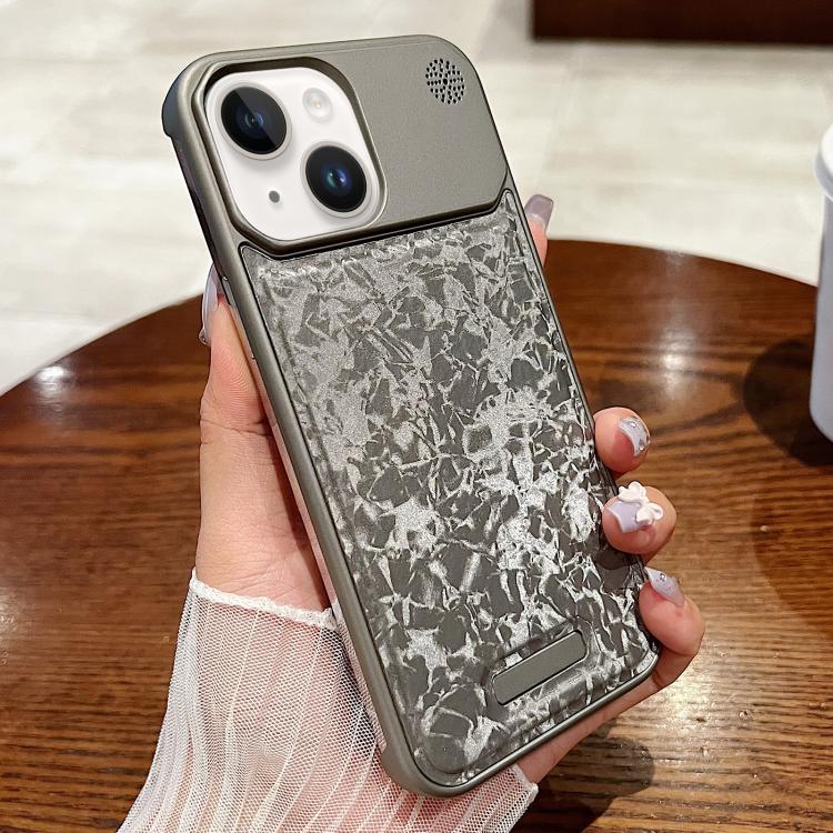 For iPhone 15 Plus Magnetic 3D Illusory Color Leather Texture Phone Case