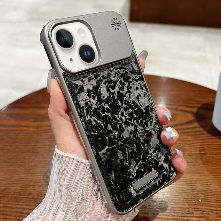 For iPhone 14 Magnetic 3D Illusory Color Leather Texture Phone Case