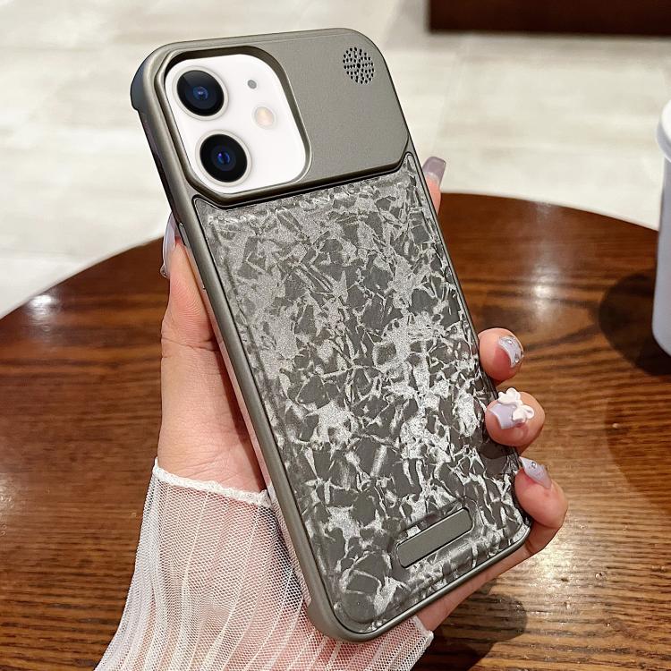For iPhone 12 Magnetic 3D Illusory Color Leather Texture Phone Case