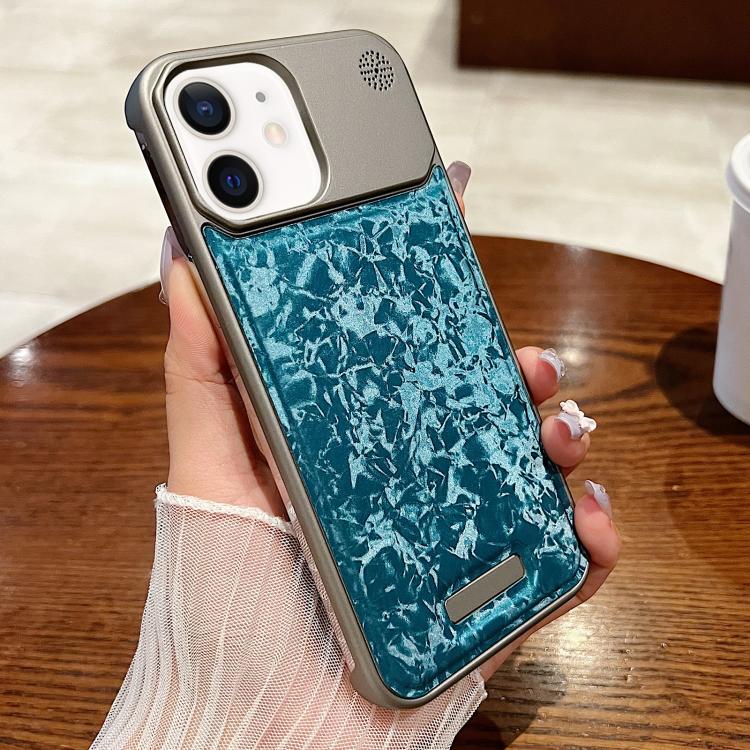 For iPhone 12 Magnetic 3D Illusory Color Leather Texture Phone Case