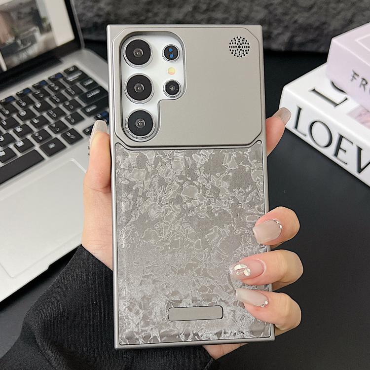 For Galaxy S25 Ultra 5G Magnetic 3D Illusory Color Leather Texture Phone Case