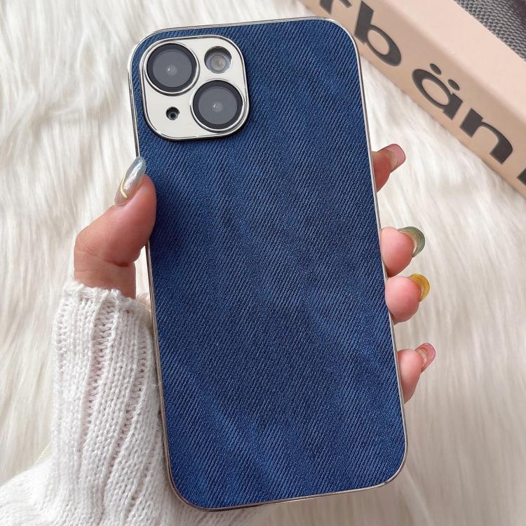 For iPhone 15 Plus Denim Pattern TPU Shockproof Phone Case