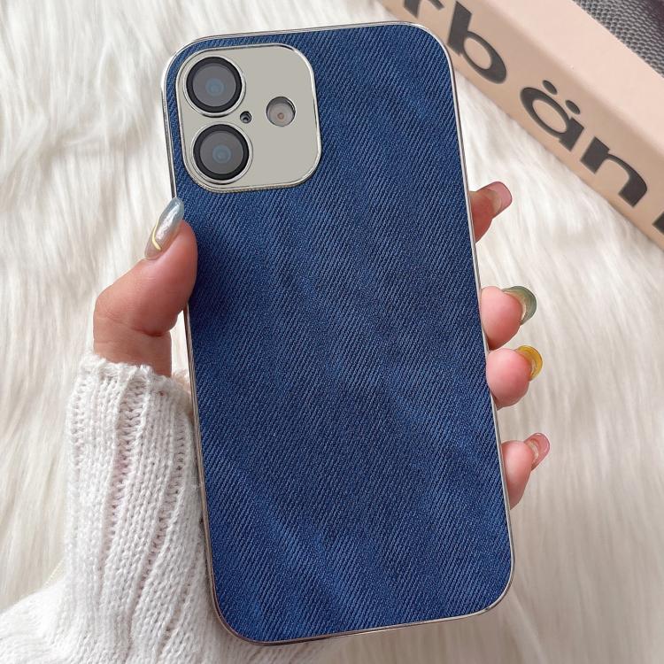 For iPhone 16 Denim Pattern TPU Shockproof Phone Case