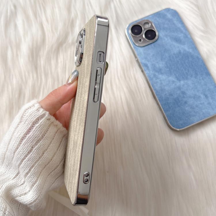 For iPhone 14 Plus Denim Pattern TPU Shockproof Phone Case
