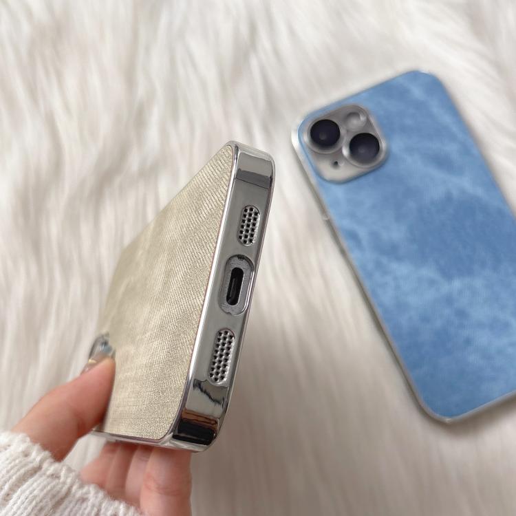 For iPhone 16 Pro Max Denim Pattern TPU Shockproof Phone Case