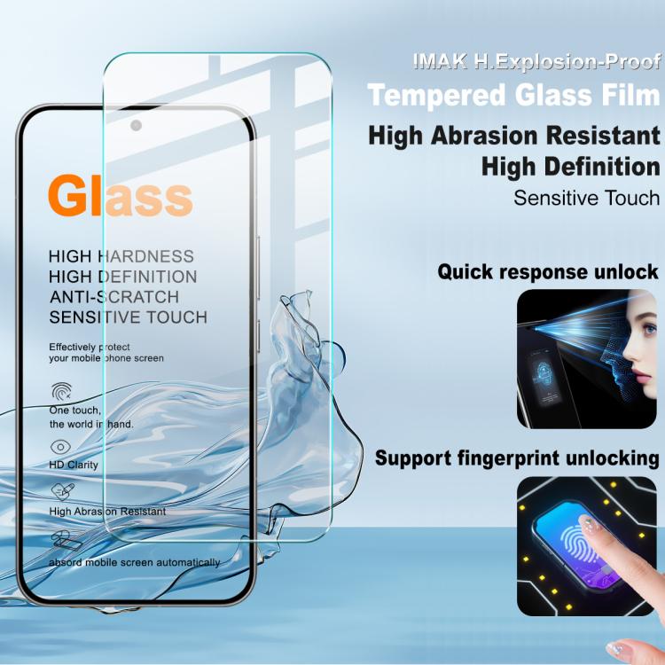 For Redmi K90 Max 5G / K80 Ultra imak H Series Tempered Glass Film, Support Fingerprint Unlocking