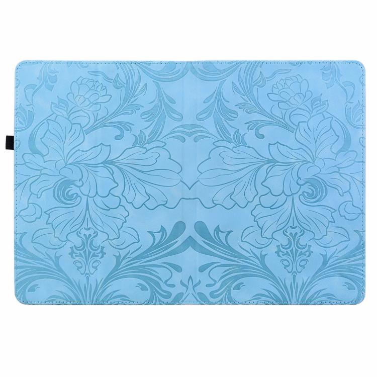 For Galaxy Tab A 10.1 2016 Floral Embossed Pattern Vegan Leather Tablet Case