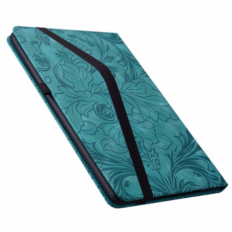 For Galaxy Tab S10 Lite Floral Embossed Pattern Vegan Leather Tablet Case