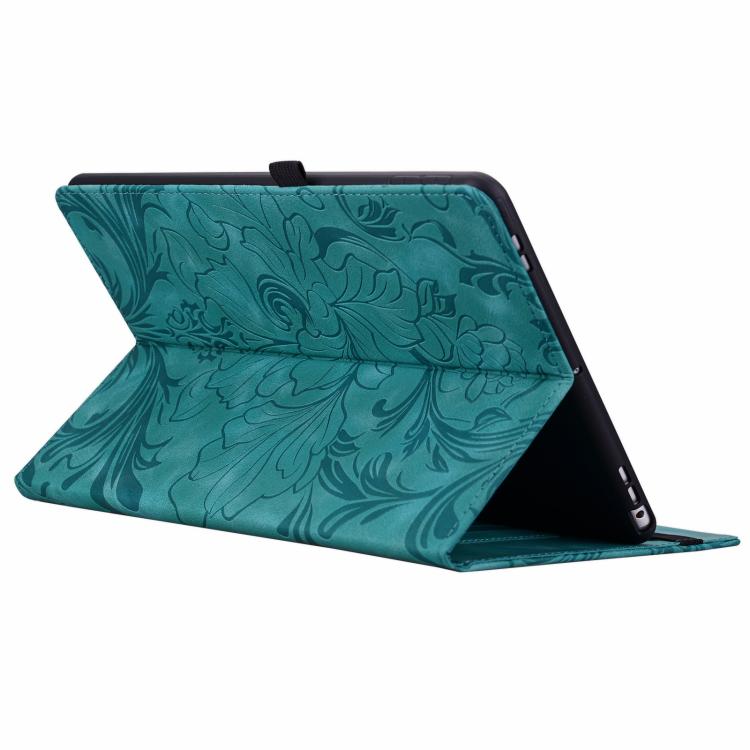For Galaxy Tab S10 Lite Floral Embossed Pattern Vegan Leather Tablet Case