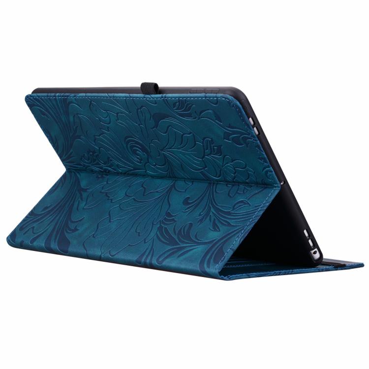 For Galaxy Tab S10 Lite Floral Embossed Pattern Vegan Leather Tablet Case