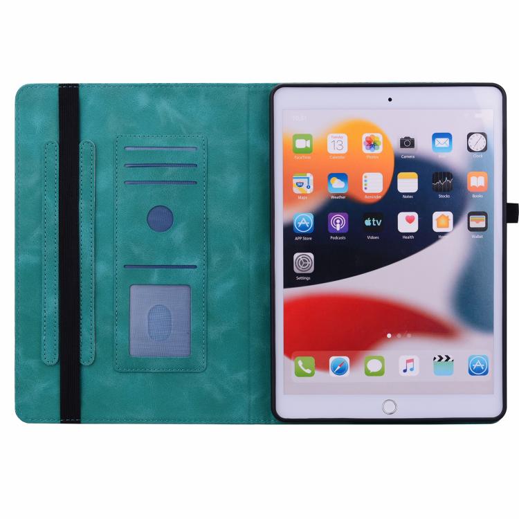 For Galaxy Tab A 10.1 2019 Floral Embossed Pattern Vegan Leather Tablet Case