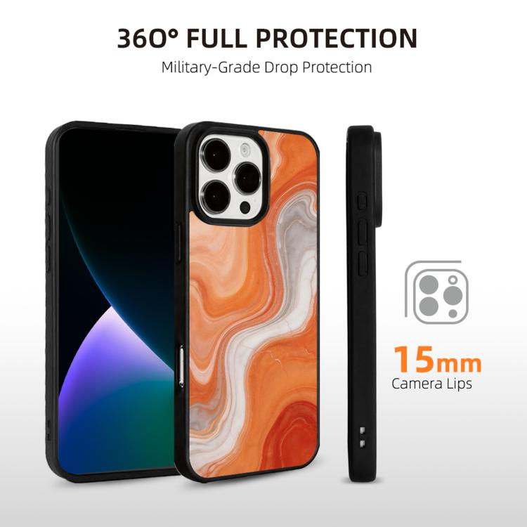 For iPhone 13 Pro Marble Pattern Magnetic Phone Case