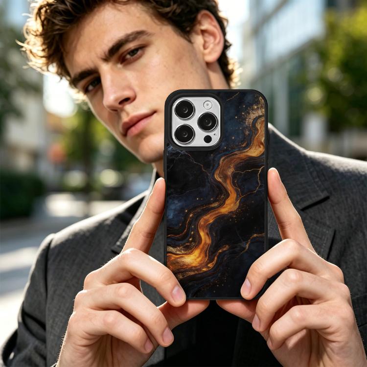 For iPhone 14 Pro Marble Pattern Magnetic Phone Case