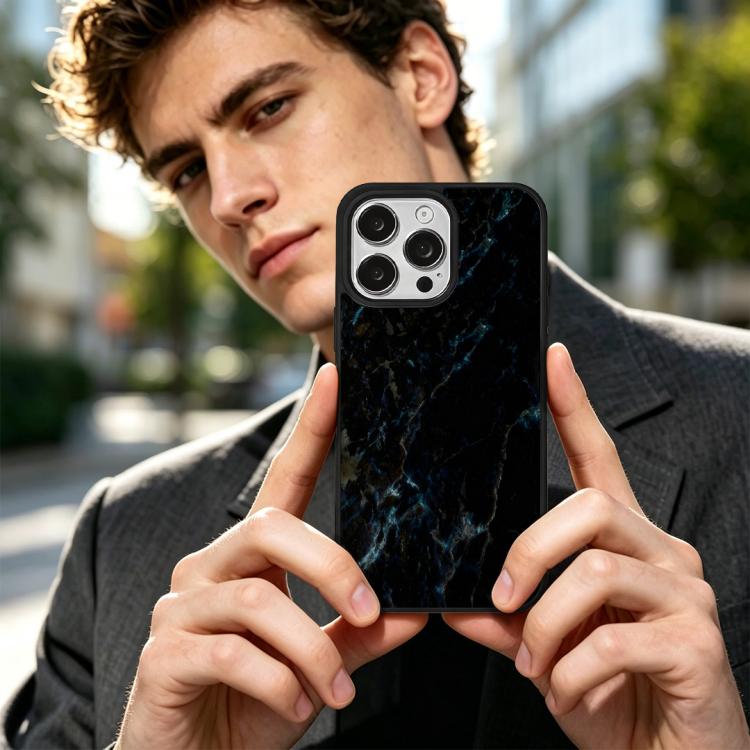 For iPhone 14 Pro Max Marble Pattern Magnetic Phone Case