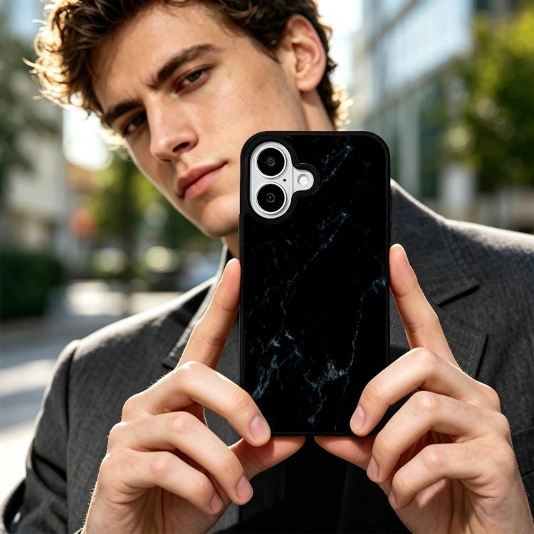 For iPhone 16 Marble Pattern Magnetic Phone Case