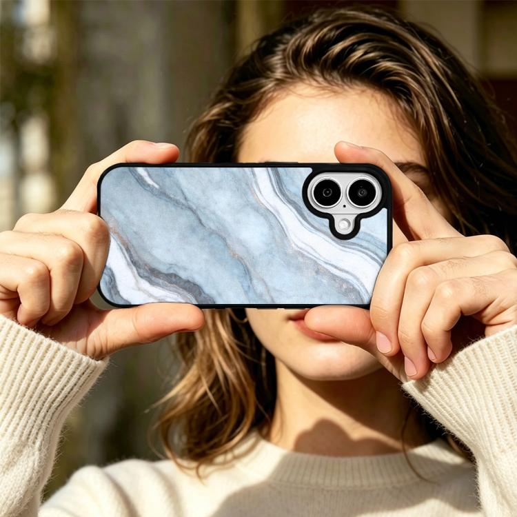 For iPhone 16 Marble Pattern Magnetic Phone Case