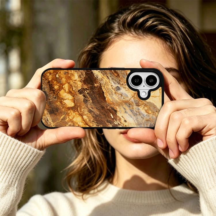 For iPhone 16 Marble Pattern Magnetic Phone Case