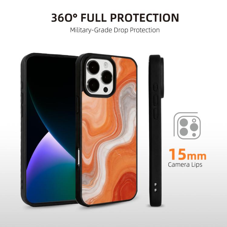 For iPhone 16 Pro Marble Pattern Magnetic Phone Case