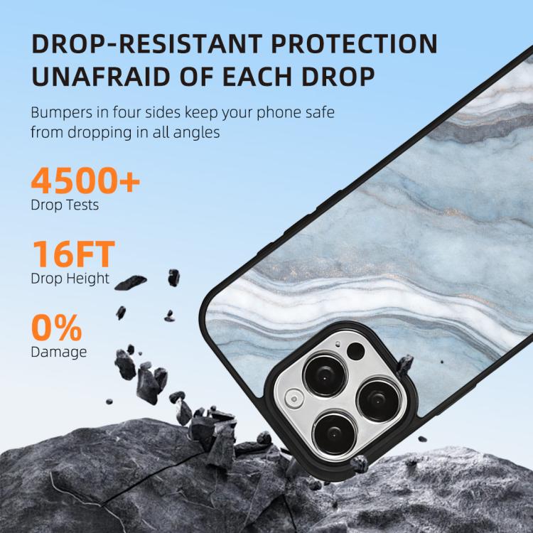For iPhone 16 Pro Marble Pattern Magnetic Phone Case