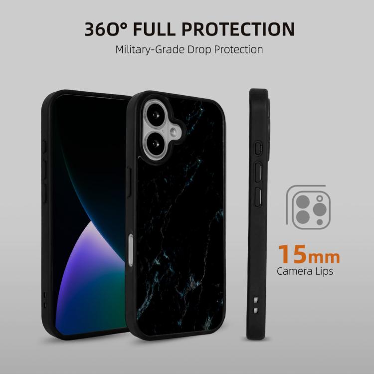 For iPhone 17 Marble Pattern Magnetic Phone Case