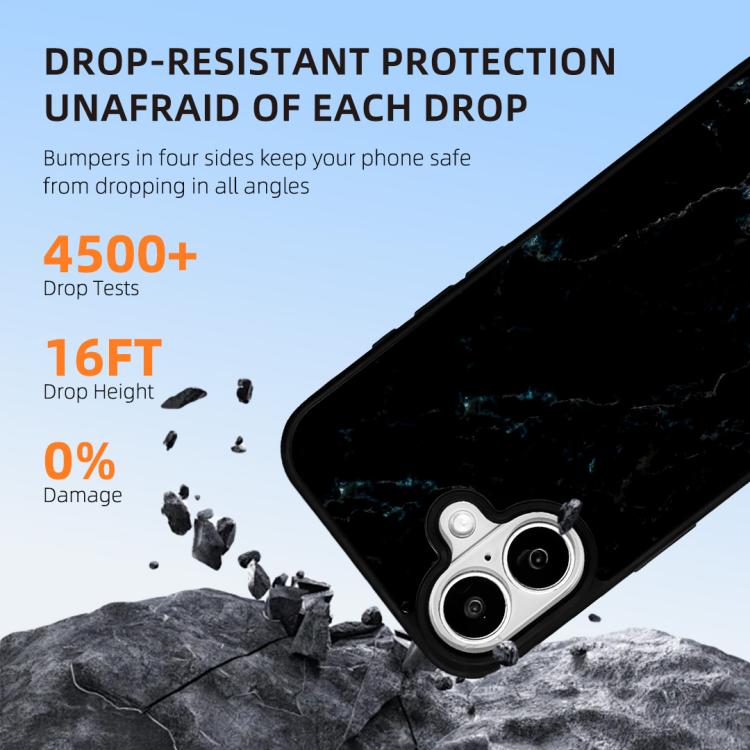 For iPhone 17 Marble Pattern Magnetic Phone Case