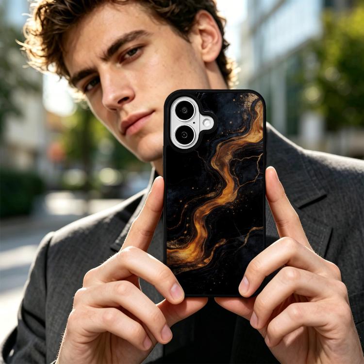 For iPhone 17 Marble Pattern Magnetic Phone Case