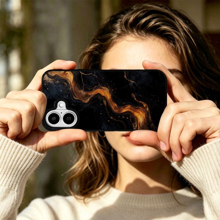For iPhone 17 Marble Pattern Magnetic Phone Case
