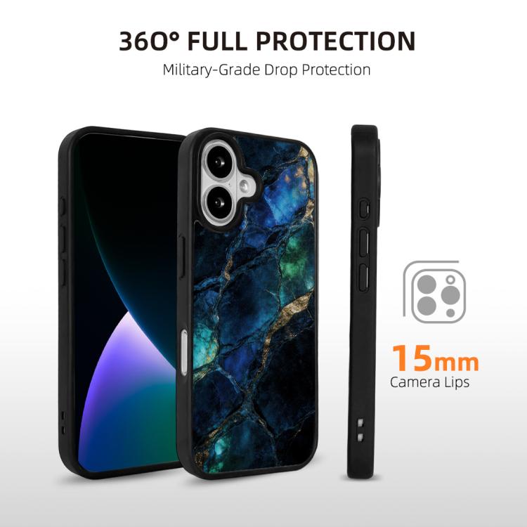 For iPhone 17 Marble Pattern Magnetic Phone Case