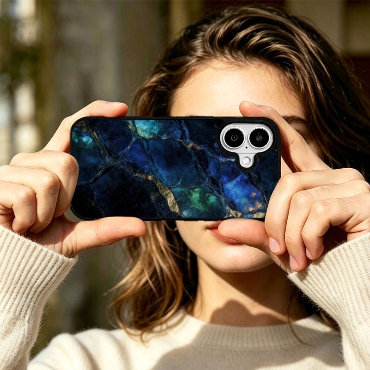 For iPhone 17 Marble Pattern Magnetic Phone Case