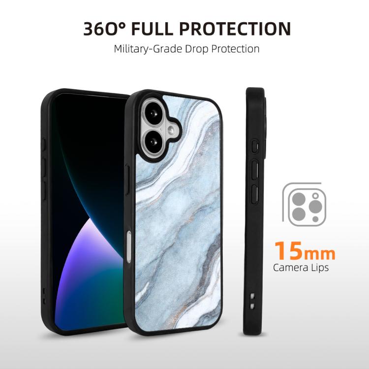 For iPhone 17 Marble Pattern Magnetic Phone Case