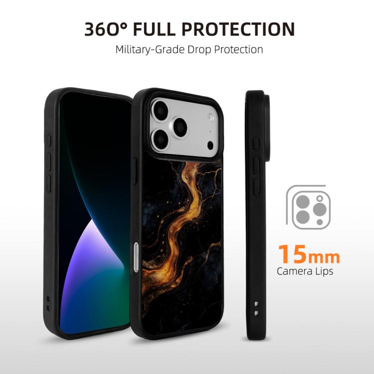 For iPhone 17 Pro Marble Pattern Magnetic Phone Case