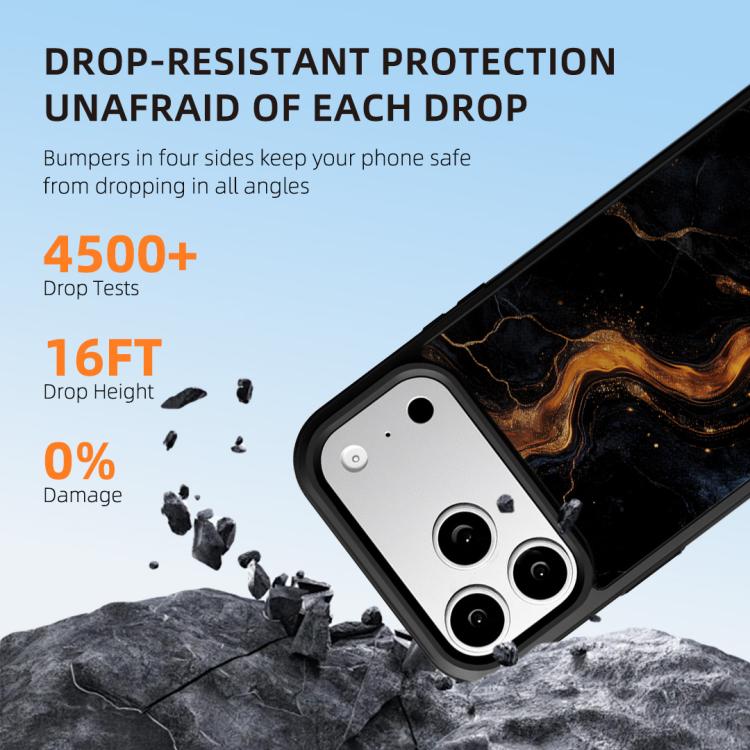 For iPhone 17 Pro Marble Pattern Magnetic Phone Case