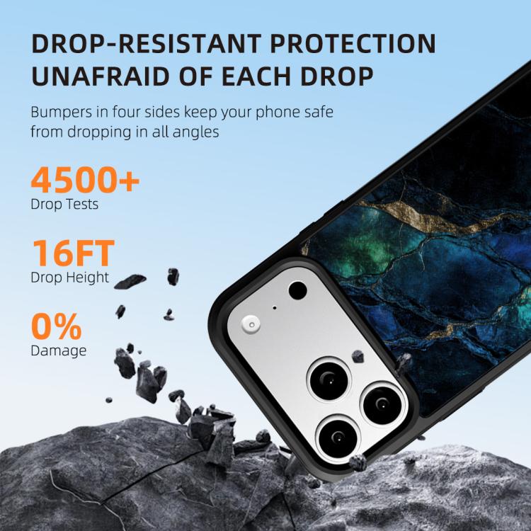 For iPhone 17 Pro Marble Pattern Magnetic Phone Case