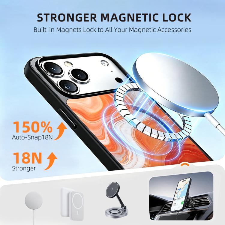 For iPhone 17 Pro Max Marble Pattern Magnetic Phone Case