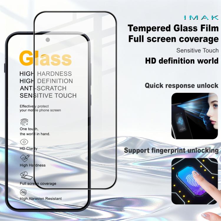 For OnePlus Ace 6 Ultra imak Pro+ Series Full Coverage Tempered Glass Film, Support Fingerprint Unlocking