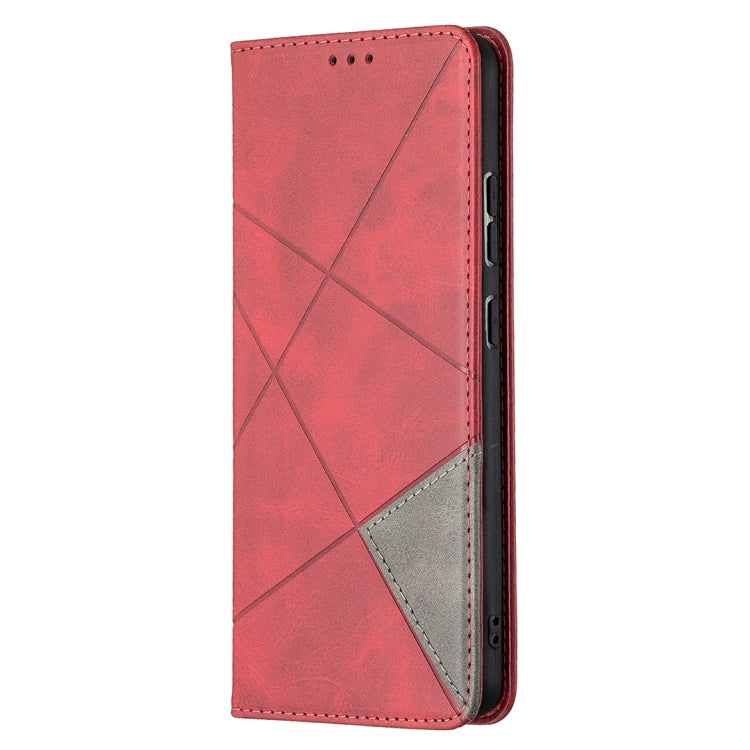 For Nokia 2.4 Rhombus Texture Horizontal Flip Magnetic Leather Case with Holder & Card Slots