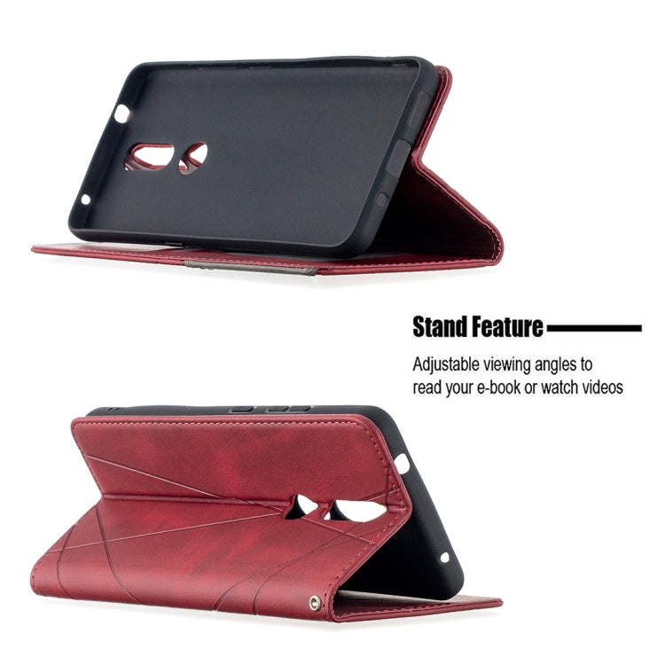For Nokia 2.4 Rhombus Texture Horizontal Flip Magnetic Leather Case with Holder & Card Slots