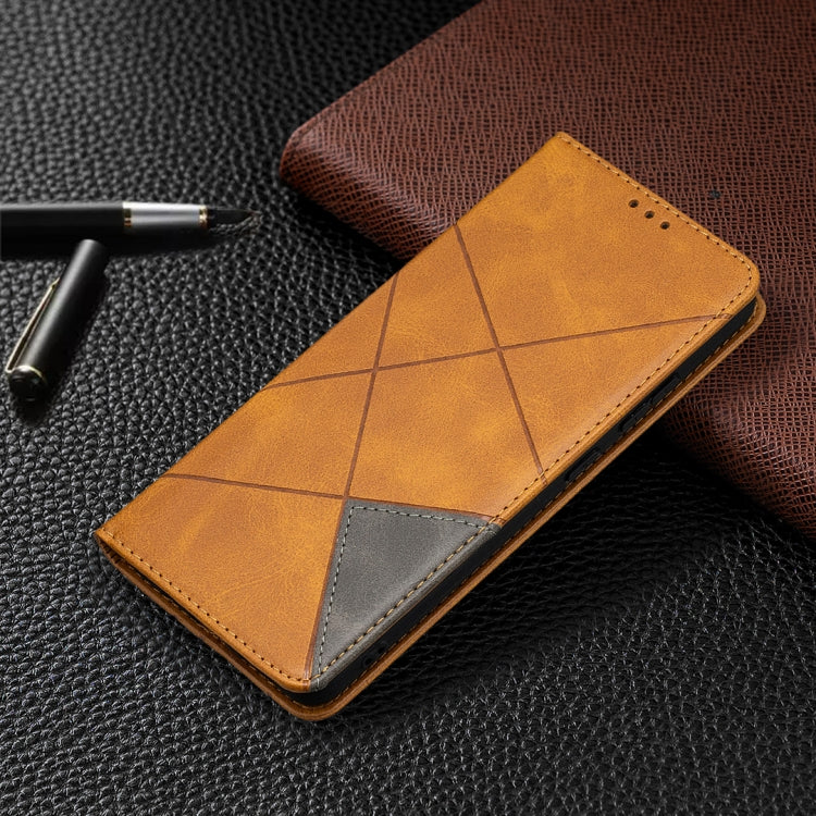 For Nokia 2.4 Rhombus Texture Horizontal Flip Magnetic Leather Case with Holder & Card Slots