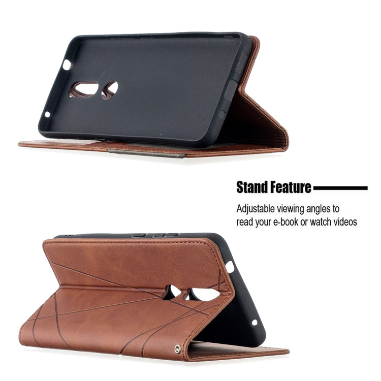 For Nokia 2.4 Rhombus Texture Horizontal Flip Magnetic Leather Case with Holder & Card Slots