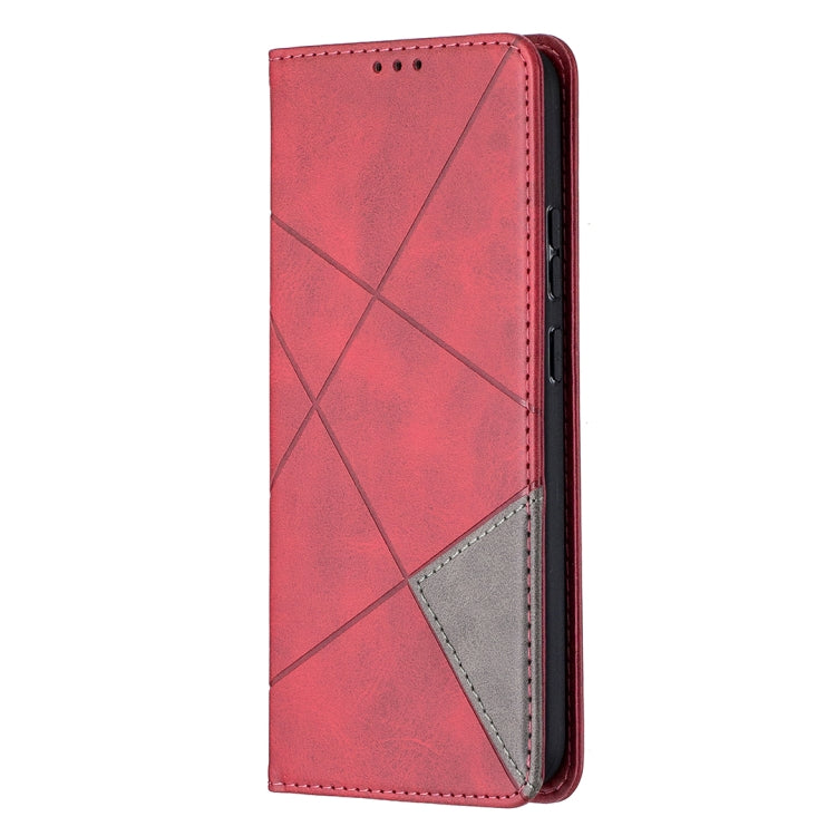 For Nokia 3.4 Rhombus Texture Horizontal Flip Magnetic Leather Case with Holder & Card Slots