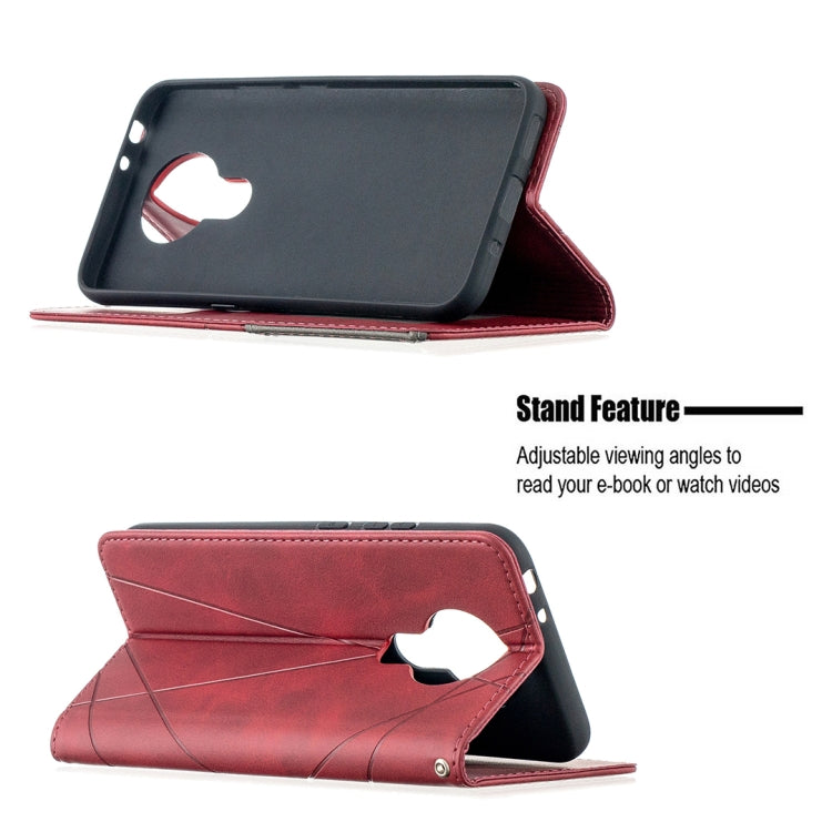 For Nokia 3.4 Rhombus Texture Horizontal Flip Magnetic Leather Case with Holder & Card Slots