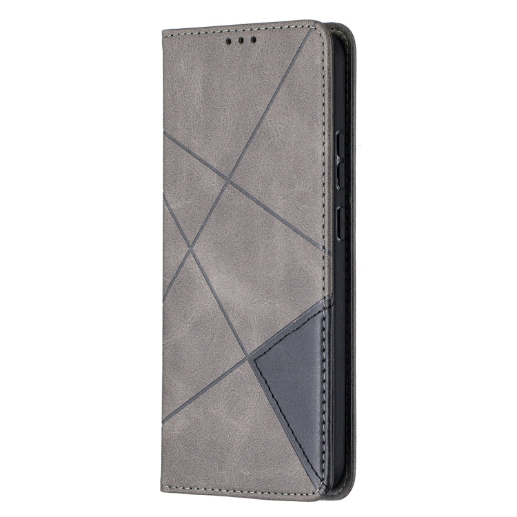For Nokia 3.4 Rhombus Texture Horizontal Flip Magnetic Leather Case with Holder & Card Slots