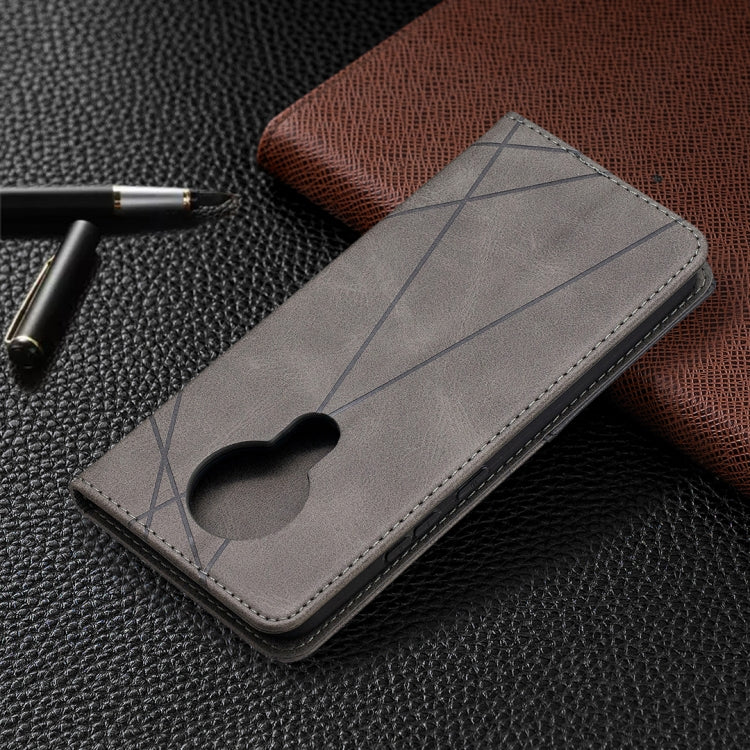 For Nokia 3.4 Rhombus Texture Horizontal Flip Magnetic Leather Case with Holder & Card Slots